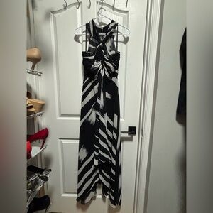 White House Black Market Black and White Maxi Dress